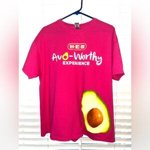 H-E-B Avocados From Mexico Pink Adult XL Tee Texas Grocery Limited Edition Merch